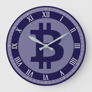 Bitcoin-Logo-Grafik-Geschäft, Bürowand Große Wanduhr