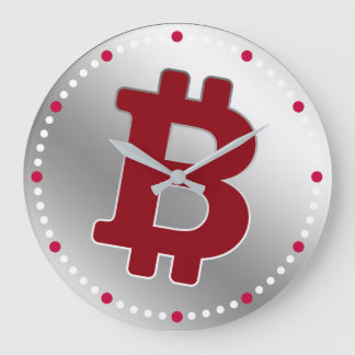 Bitcoin-Logo-Grafik-Geschäft, Bürowand Große Wanduhr