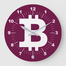Bitcoin-Logo-Grafik-Geschäft, Bürowand Große Wanduhr