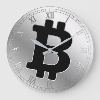 Bitcoin-Logo-Grafik-Geschäft, Bürowand Große Wanduhr