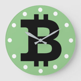 Bitcoin-Logo-Grafik-Geschäft, Bürowand Große Wanduhr