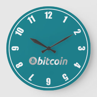 Bitcoin-Logo-Grafik-Geschäft, Bürowand Große Wanduhr