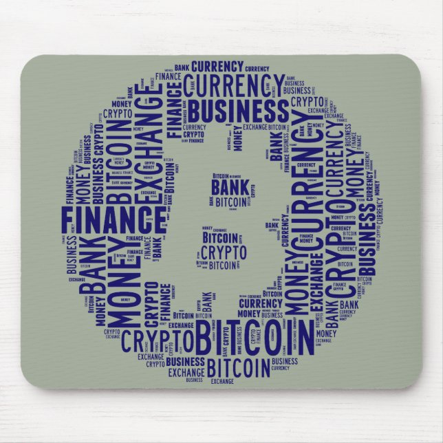 Bitcoin-Logo-Grafik Mousepad (Vorne)