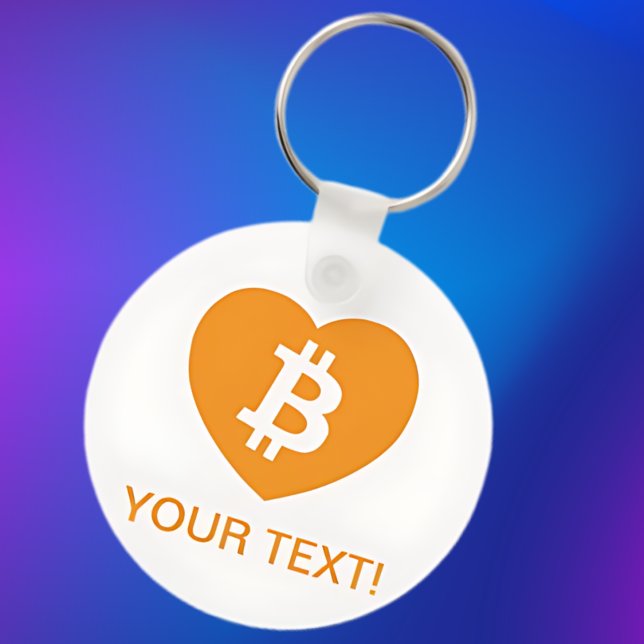Bitcoin-Logo im Herzen Schlüsselanhänger (Von Creator hochgeladen)