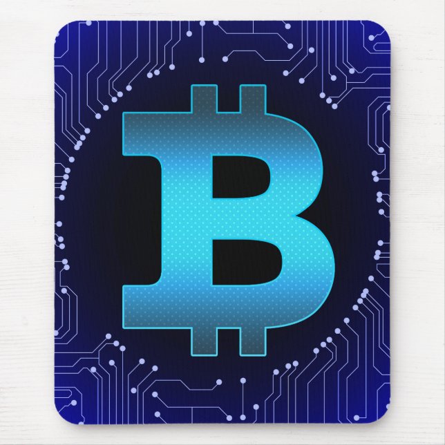 Bitcoin-Logo Mousepad (Vorne)