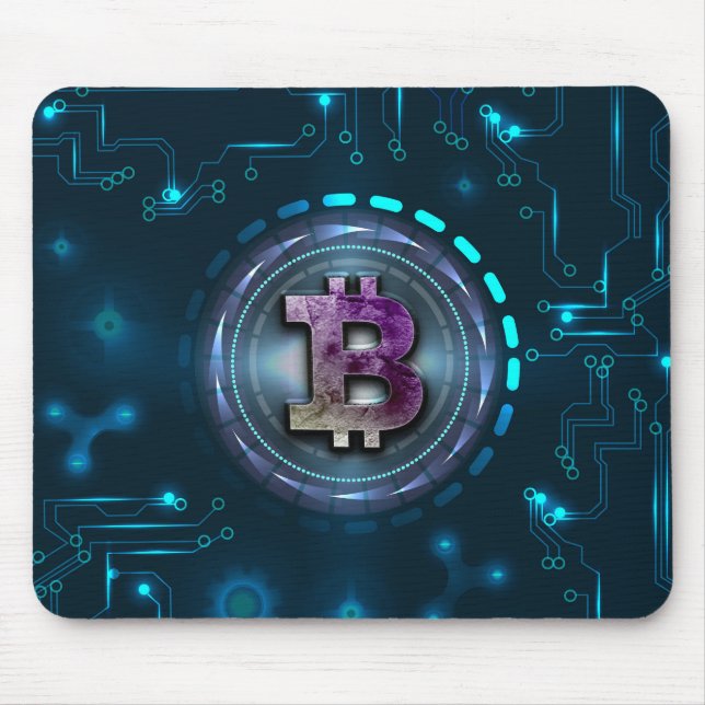 Bitcoin-Logo Mousepad (Vorne)