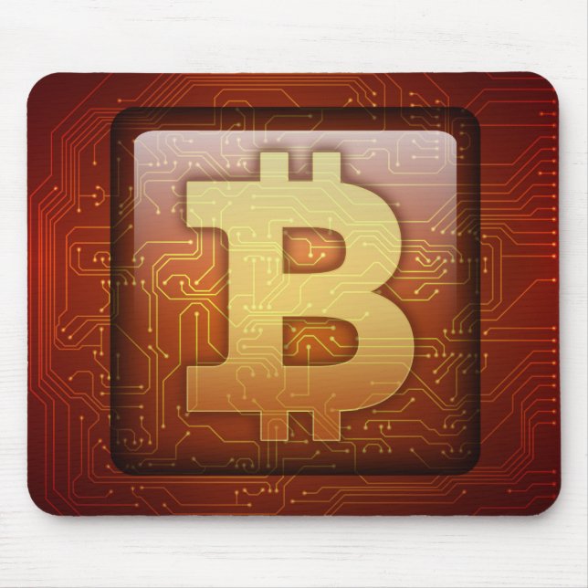 Bitcoin-Logo Mousepad (Vorne)