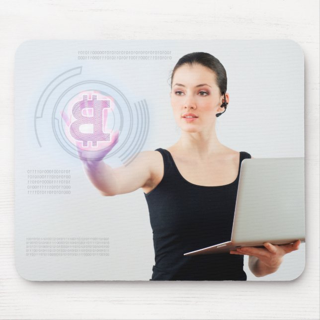 Bitcoin-Logo Mousepad (Vorne)