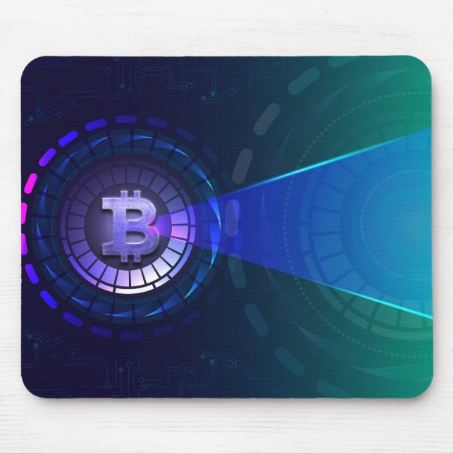 Bitcoin-Logo Mousepad (Vorne)