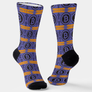 Bitcoin Logo-Muster Socken