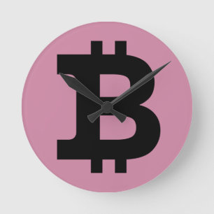 Bitcoin-Logo Runde Wanduhr