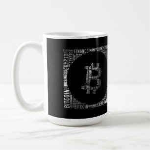 Bitcoin Logo Wortgrafik Tasse
