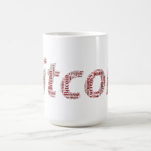 Bitcoin Logo Wortgrafik Tasse
