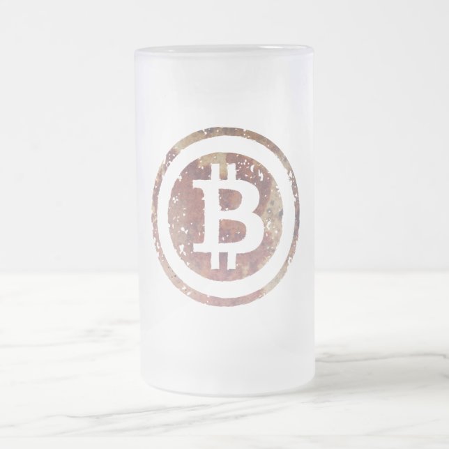 Bitcoin Mattglas Bierglas (Mittel)