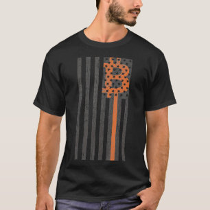 Bitcoin Merchandise Vintage Amerikanische Flagge T-Shirt