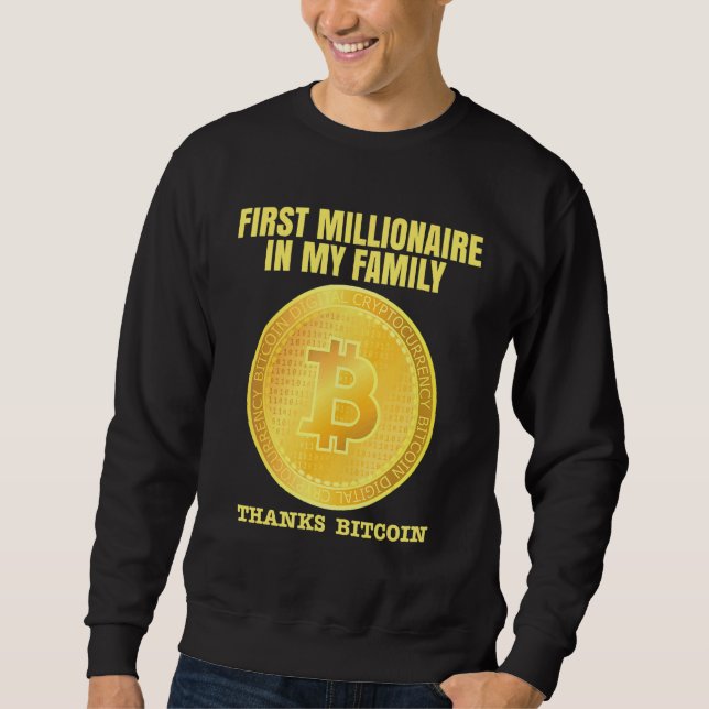Bitcoin Millionaire Dezentralisierung Crypto Sweatshirt (Vorderseite)