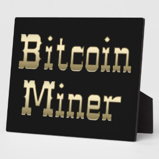 Bitcoin Miner (auf schwarz) Fotoplatte