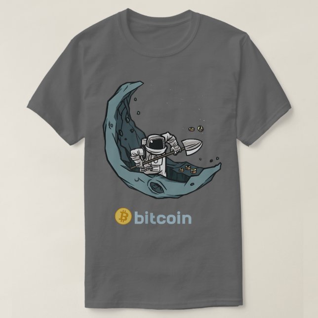 Bitcoin Mining Astronaut HODL BTC Kryptowährung C T-Shirt (Design vorne)