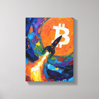 "Bitcoin Mond" Ölgemälde #6 Leinwanddruck
