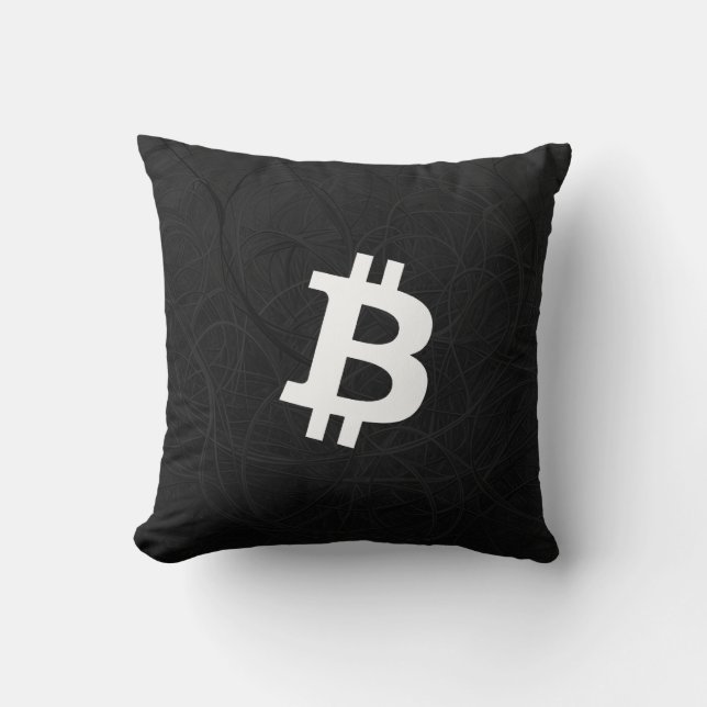 Bitcoin Neuron Black Kissen (Vorderseite)
