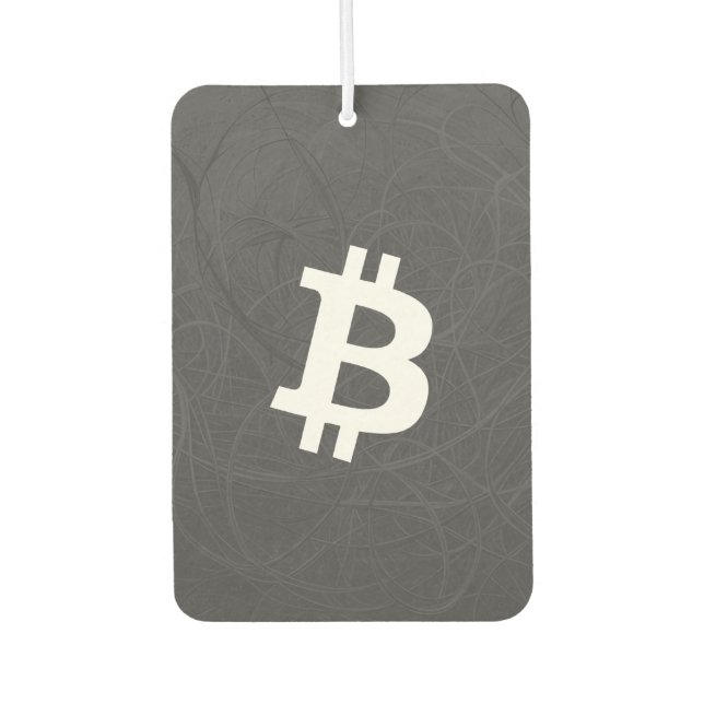 Bitcoin-Neuron Grau Autolufterfrischer (Vorderseite)
