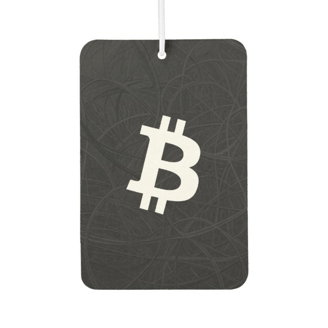 Bitcoin-Neuron Schwarz Autolufterfrischer (Vorderseite)