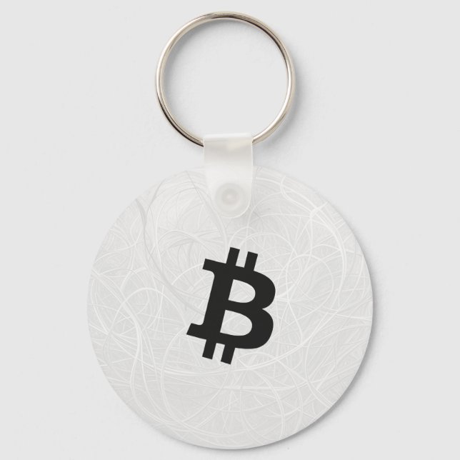 Bitcoin Neuron Weiß Schlüsselanhänger (Vorderseite)