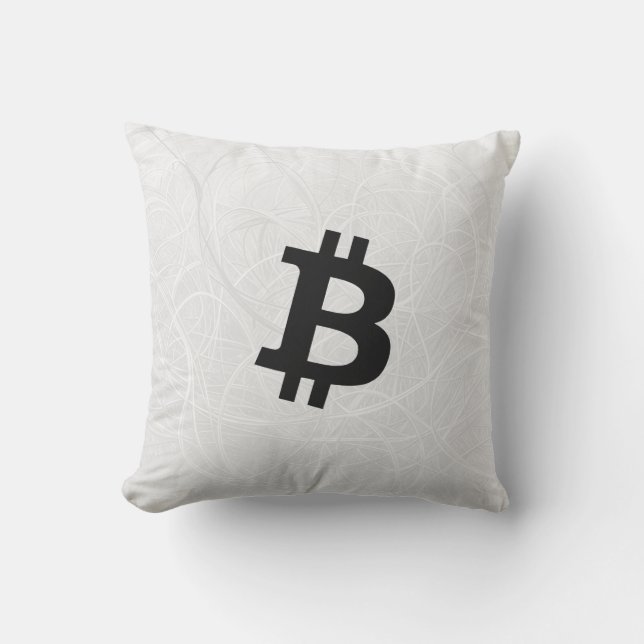 Bitcoin Neuron White Kissen (Vorderseite)