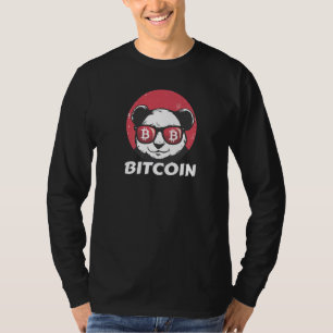 Bitcoin Niedlich Crypto Panda Sun Brillen Retro T-Shirt