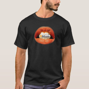 Bitcoin Orange Pill Lips Crypto Currency Investin T-Shirt