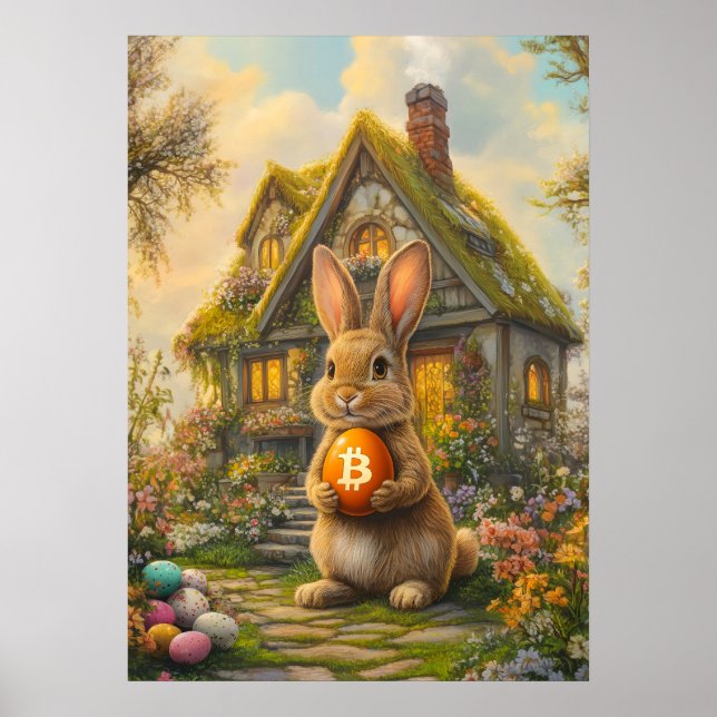 Bitcoin Ostereier-Hole Poster (Vorne)