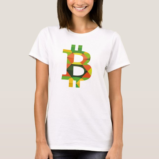 BITCOIN/PATTERN-Frauen-Spitze T-Shirt (Vorderseite)