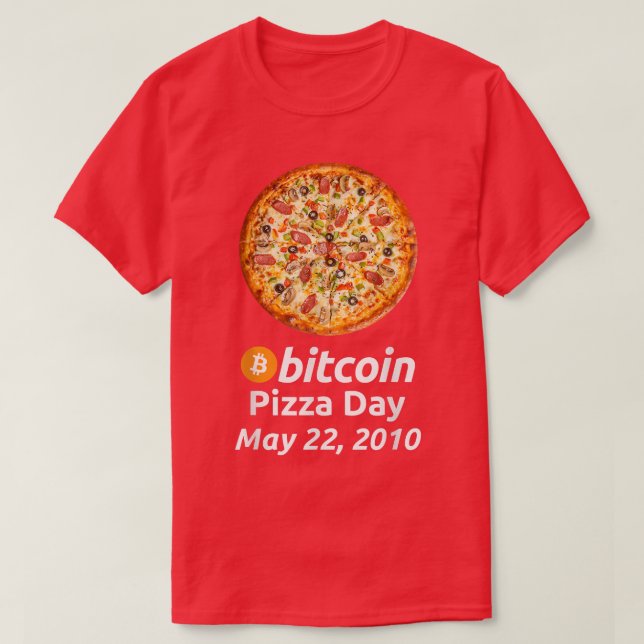 Bitcoin Pizza Day May 22, 2010 T-Shirt (Design vorne)