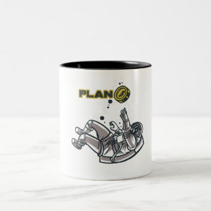 Bitcoin Plan B Astronaut Design Zweifarbige Tasse