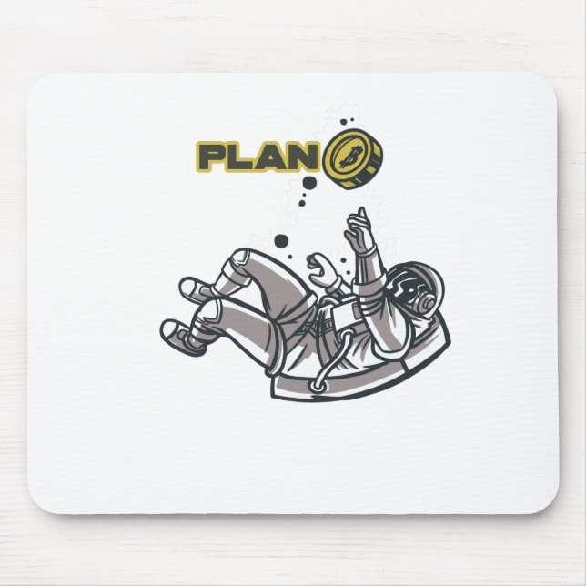 Bitcoin Plan B Astronaut Mousepad (Vorne)
