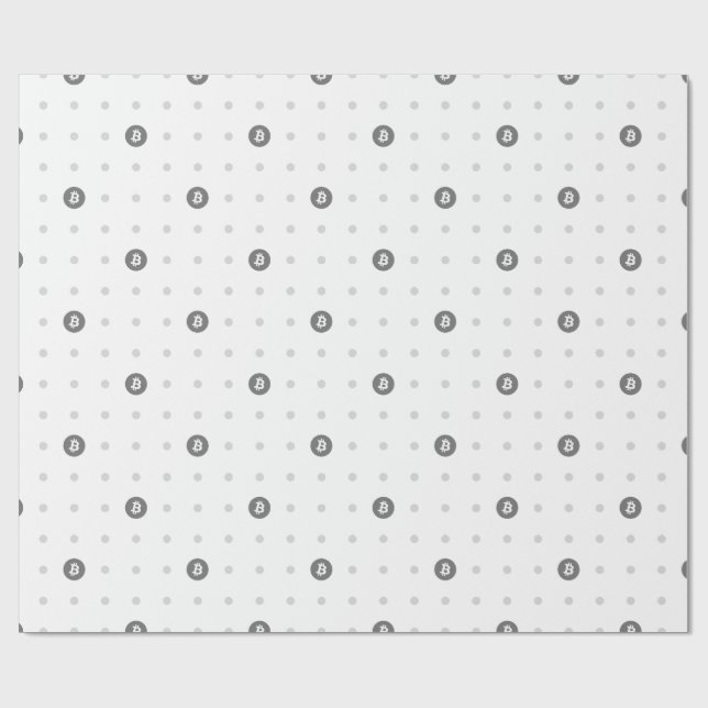 Bitcoin Polka Dots Geschenkpapier (Flach)