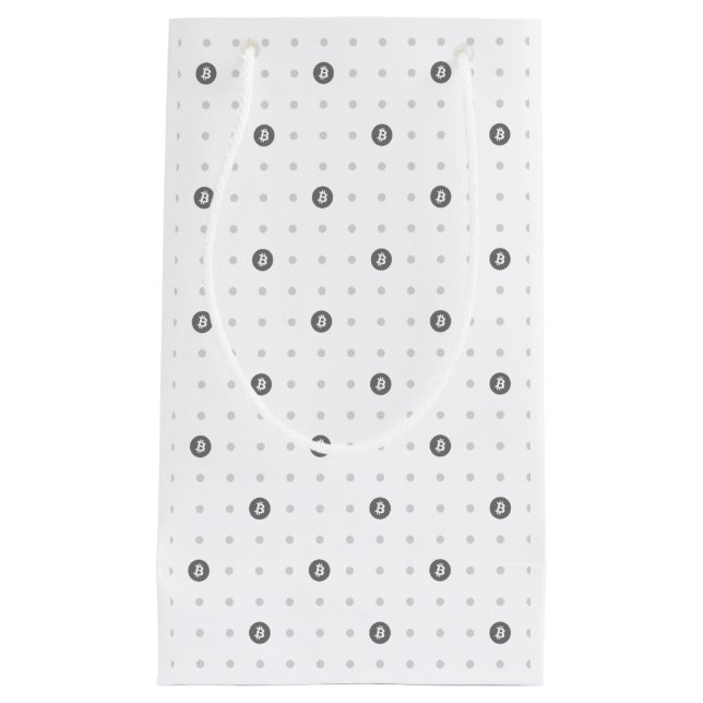 Bitcoin Polka Dots Gift Bag (Small)  Kleine Geschenktüte (Vorderseite)