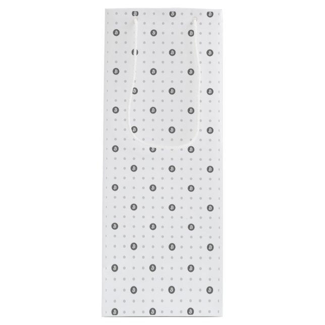 Bitcoin Polka Dots Wine Bag Geschenktüte Für Weinflaschen (Vorderseite)
