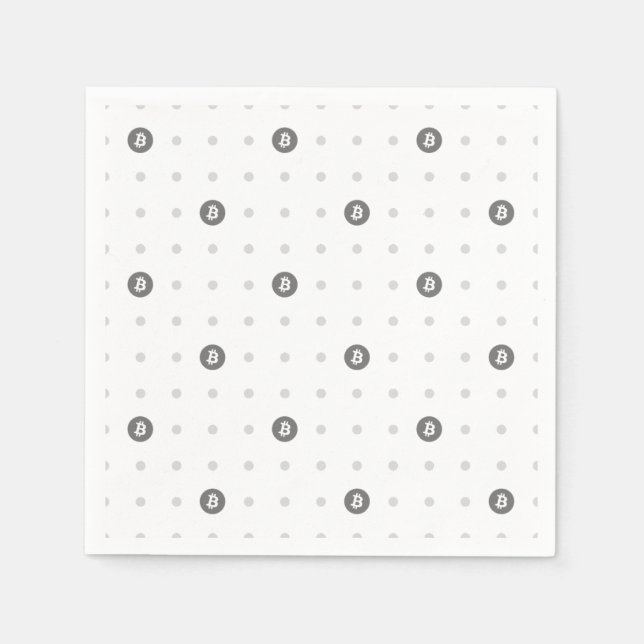 Bitcoin-Polka-Punkt-Papier-Serviette Serviette (Vorderseite)