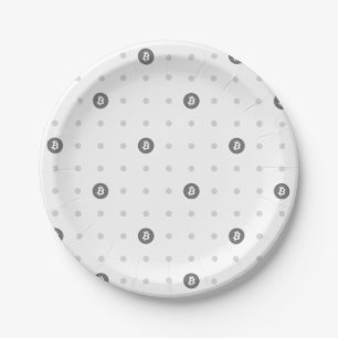 Bitcoin-Polka-Punkt-Papierteller (Klein) Pappteller