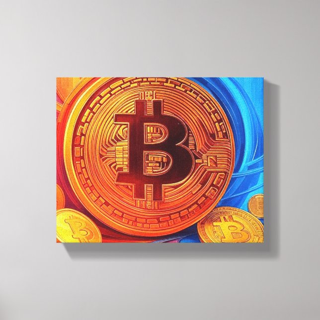 Bitcoin Poster Leinwanddruck (Vorderseite)