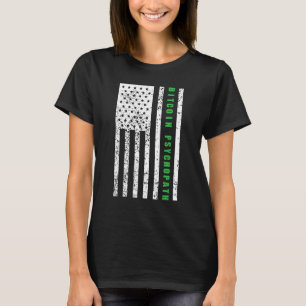 Bitcoin Psychopath Patriotismus American Flag Prou T-Shirt
