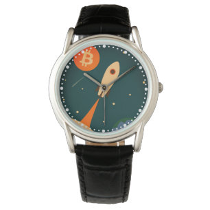 Bitcoin Rakete Armbanduhr
