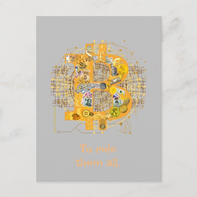 Bitcoin-Regel Postkarte (Vorderseite)