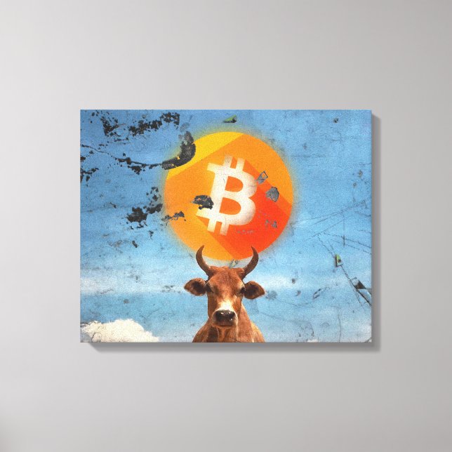 Bitcoin Resilient Bull (HD) Leinwanddruck (Vorderseite)