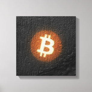 Bitcoin Resiliente Kunst (Auf schwarzer Wand HD) Leinwanddruck
