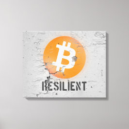 Bitcoin-resistente Kunst (auf Cracked Wall HD) Leinwanddruck