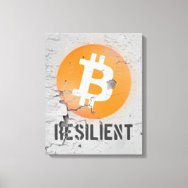 Bitcoin-resistente Kunst (auf Cracked Wall HD) Leinwanddruck