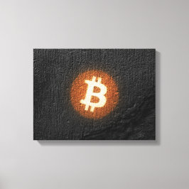 Bitcoin-resistente Kunst (auf schwarzer Wand HD) Leinwanddruck
