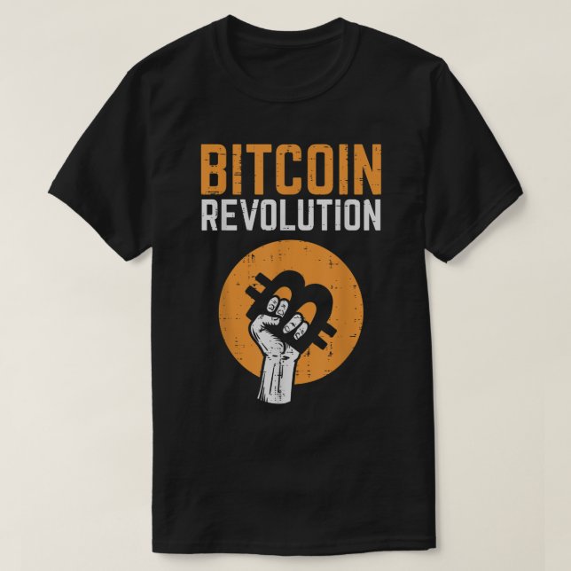 Bitcoin Revolution Crypto Design T-Shirt (Design vorne)